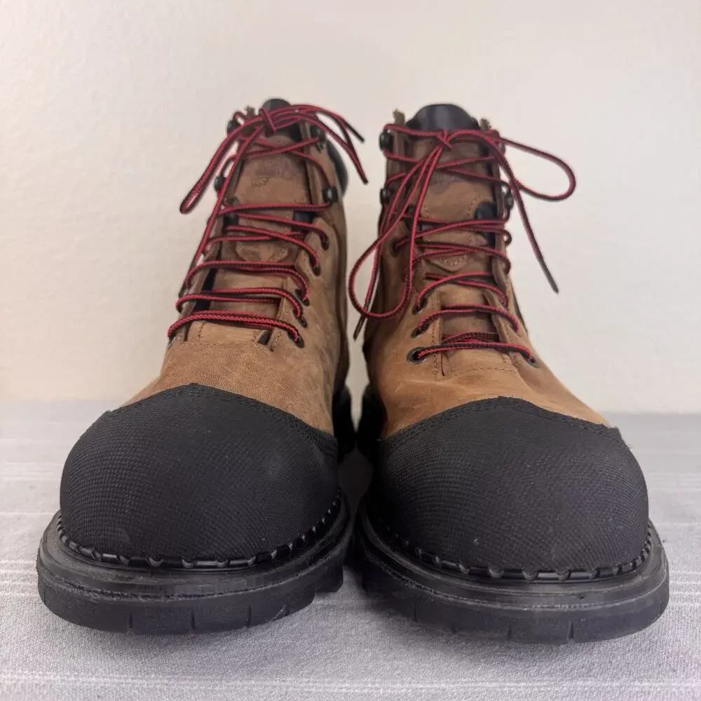 Red Wing Burnside 6 Inch Waterproof Safety Toe Work Boots 2410 Leather Brown 11